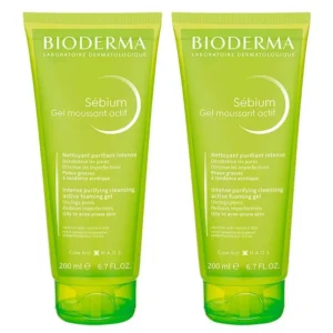 Bioderma Sébium Actif Kit com 2 Unidades - Gel de Limpeza Antioleosidade - 200ml - Kit